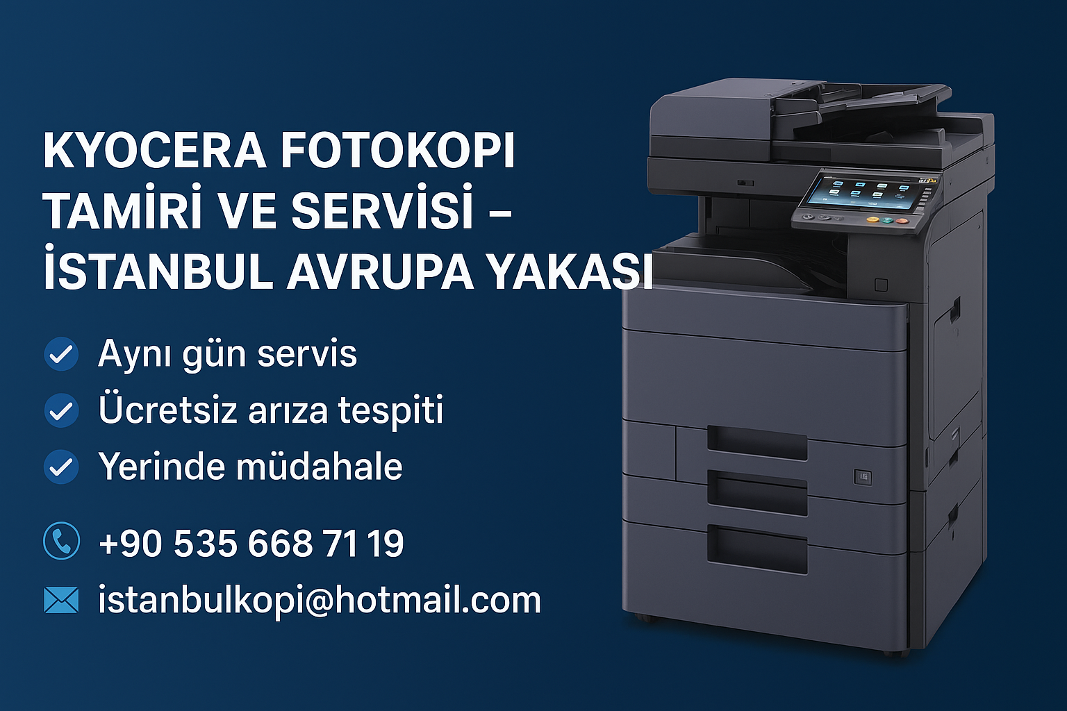 Kyocera Fotokopi Makinesi Tamiri ve Servisi
